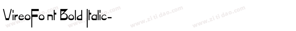 VireoFont Bold Italic字体转换